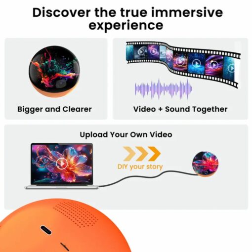 Custom Crystal Ball Video Player – DIY Photo & Video Sphere Gift for Memories