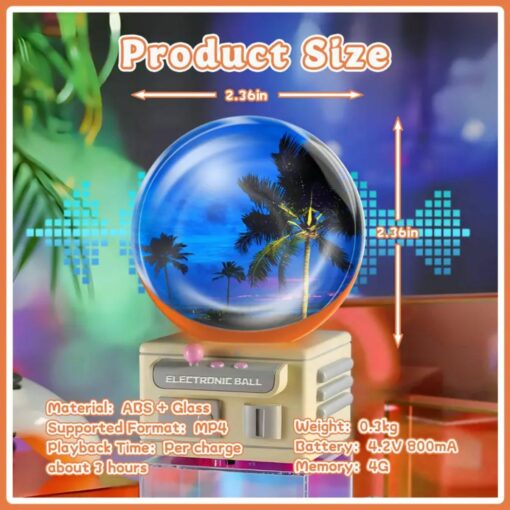 Custom Crystal Ball Video Player – DIY Photo & Video Sphere Gift for Memories