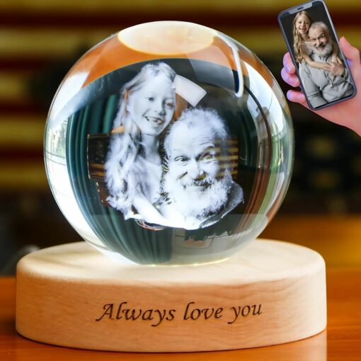 Custom Crystal Photo LED Glow – Cherished Gift for Weddings, Families, and Timeless Memories
