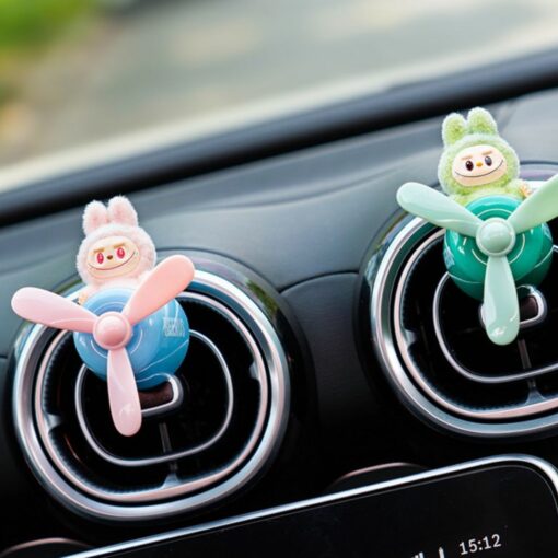 Cute Cartoon Car Vent Freshener – Propeller Clip with Plush Doll