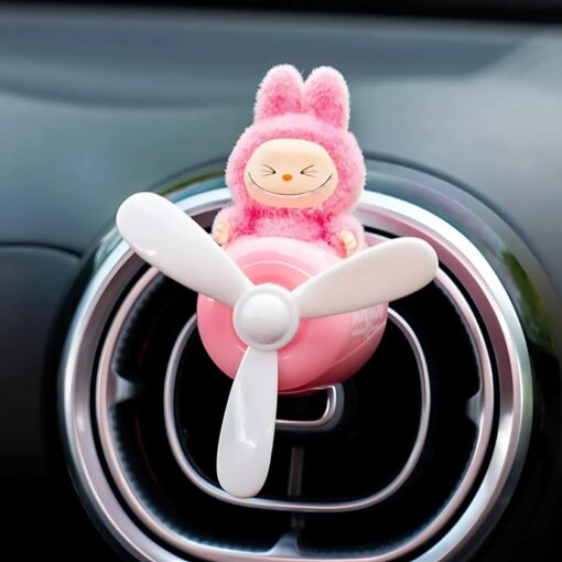 Cute Cartoon Car Vent Freshener – Propeller Clip with Plush Doll