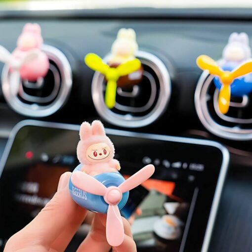 Cute Cartoon Car Vent Freshener – Propeller Clip with Plush Doll