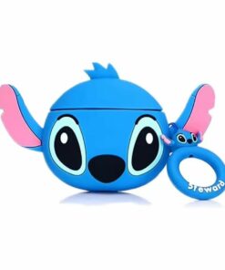 Cute Stitch Long Ears AirPods Case – Kawaii Silicone Cover with Key Ring for AirPods 1 2 3 4 Pro Pro 2