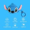 Cute Stitch Long Ears AirPods Case – Kawaii Silicone Cover with Key Ring for AirPods 1 2 3 4 Pro Pro 2
