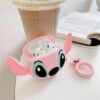 Cute Stitch Long Ears AirPods Case – Kawaii Silicone Cover with Key Ring for AirPods 1 2 3 4 Pro Pro 2