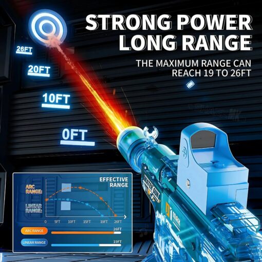 Electric Water Gun AK-Style – Flame Effect, LED Lights, Outdoor Summer Toy