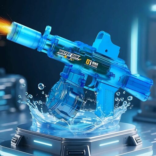 Electric Water Gun AK-Style – Flame Effect, LED Lights, Outdoor Summer Toy