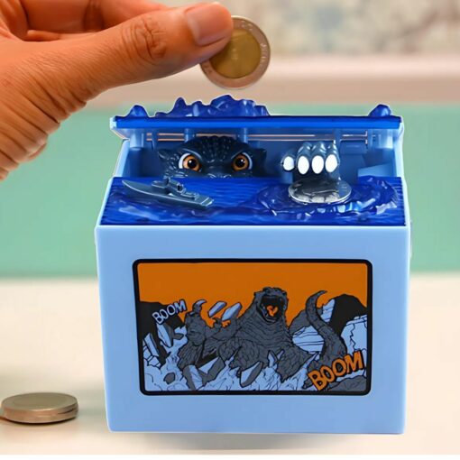 Godzilla Coin Stealing Bank – Electronic Piggy Bank for Saving & Decor