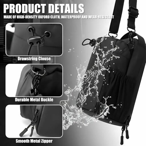 Magnetic Gym Bottle Holder – Pouch with Phone Pocket & Strap