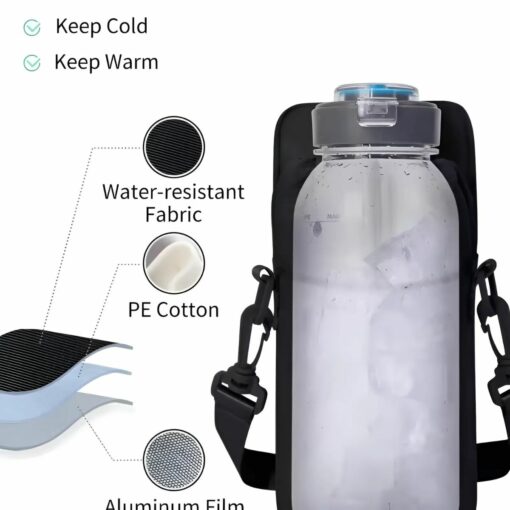 Magnetic Gym Bottle Holder – Pouch with Phone Pocket & Strap