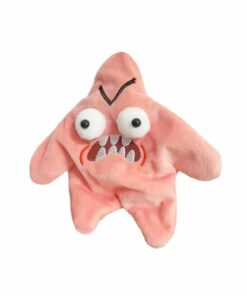 Moving Angry Starfish Plush Keychain – Funny Bag Charm for Backpacks & Purses
