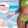 Oval Silicone Sunscreen Applicator – Refillable Bottle for Travel, Camping