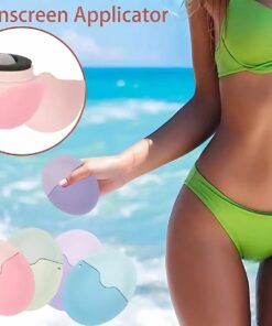 Oval Silicone Sunscreen Applicator – Refillable Bottle for Travel, Camping