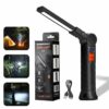 Portable COB LED Work Light – Magnetic Rechargeable Flashlight with Hook, 4 Modes, 360° Folding Design
