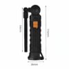 Portable COB LED Work Light – Magnetic Rechargeable Flashlight with Hook, 4 Modes, 360° Folding Design
