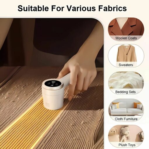 Portable Electric Lint Remover for Clothing – Rechargeable Fabric Shaver with LED Display