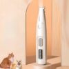 Portable LED Pet Trimmer – For Paws, Face & Ears, Quiet Rechargeable Clipper