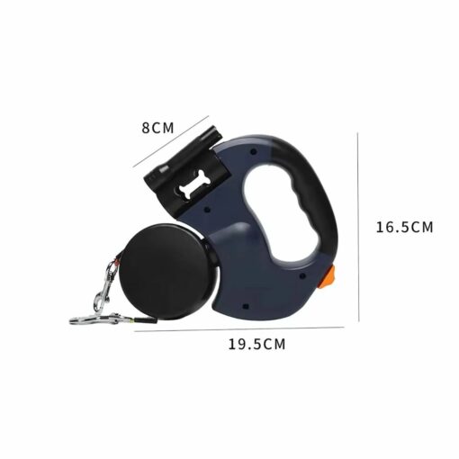 Retractable Dual Dog Leash with LED, 360° No Tangle – 3M Reflective, Dual Brakes for Each Dog