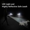 Retractable Dual Dog Leash with LED, 360° No Tangle – 3M Reflective, Dual Brakes for Each Dog