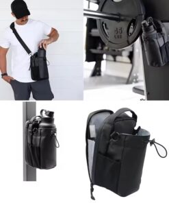 Magnetic Gym Bottle Holder – Pouch with Phone Pocket & Strap