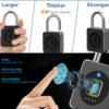 Smart Fingerprint Padlock – Keyless Biometric Lock with App, Waterproof for Gate, Locker & Office