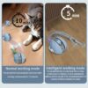 Smart Rolling Cat Toy Ball – Rechargeable, LED, Feather Tail Motion