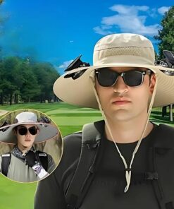 Solar Powered Fan Hat with Dual Fans – UPF 50+ Wide Brim Cooling Sun Hat for Men & Women